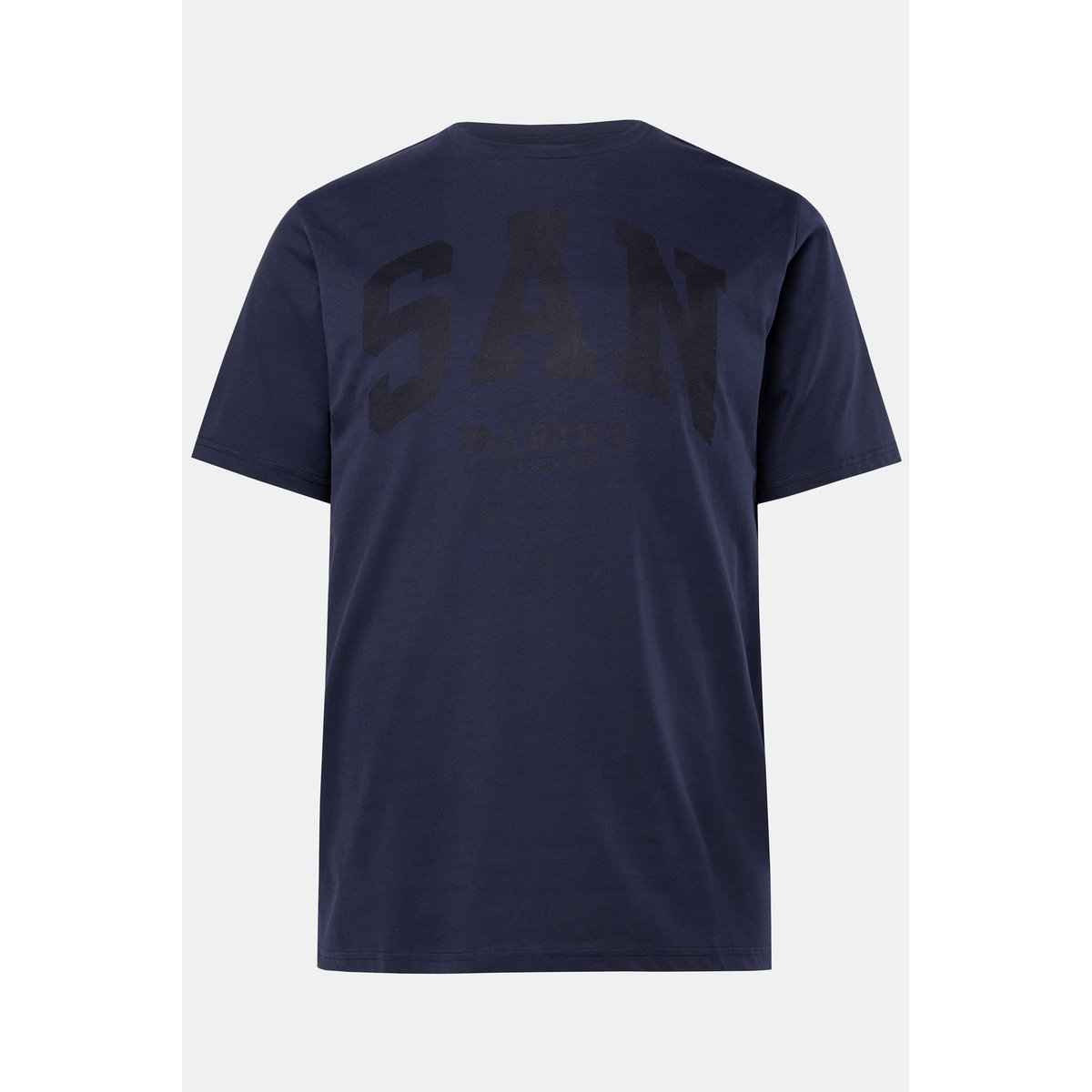 T-shirt à manches courtes, imprimé poitrine bleu marine, JP1880