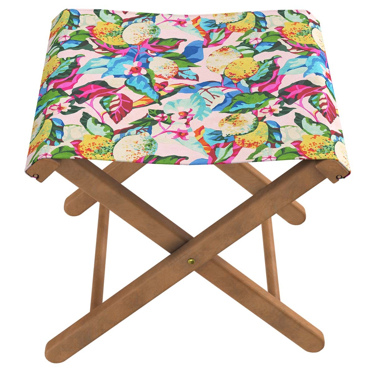 Pliant pêcheur en eucalyptus et toile outdoor, LIMA bleu, VENT DE BOHÈME