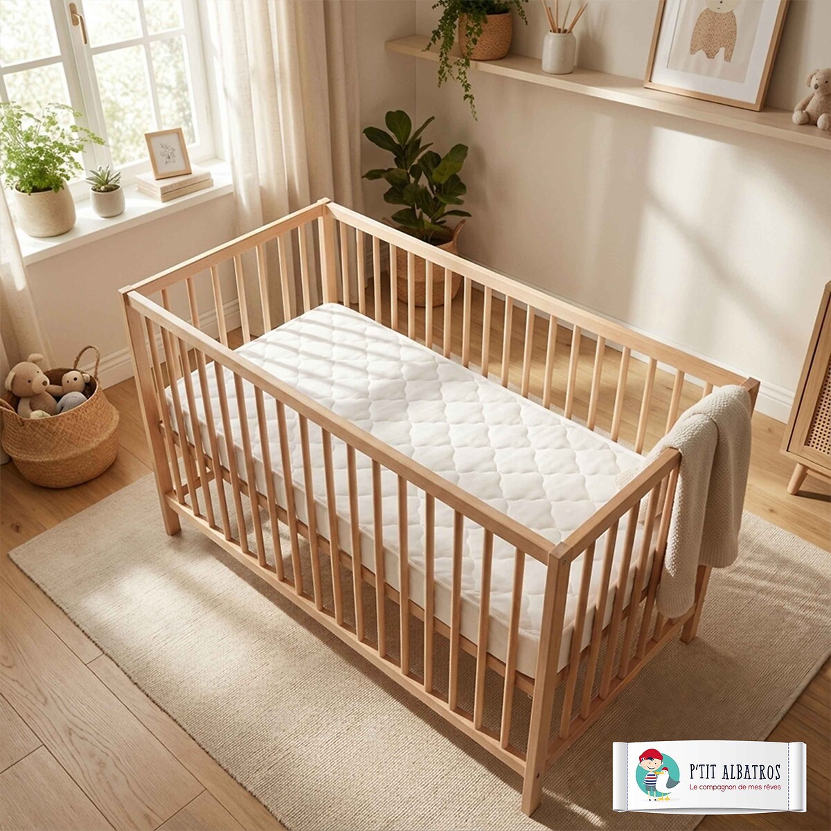 Matelas bébé Prem’s blanc, P'TIT ALBATROS