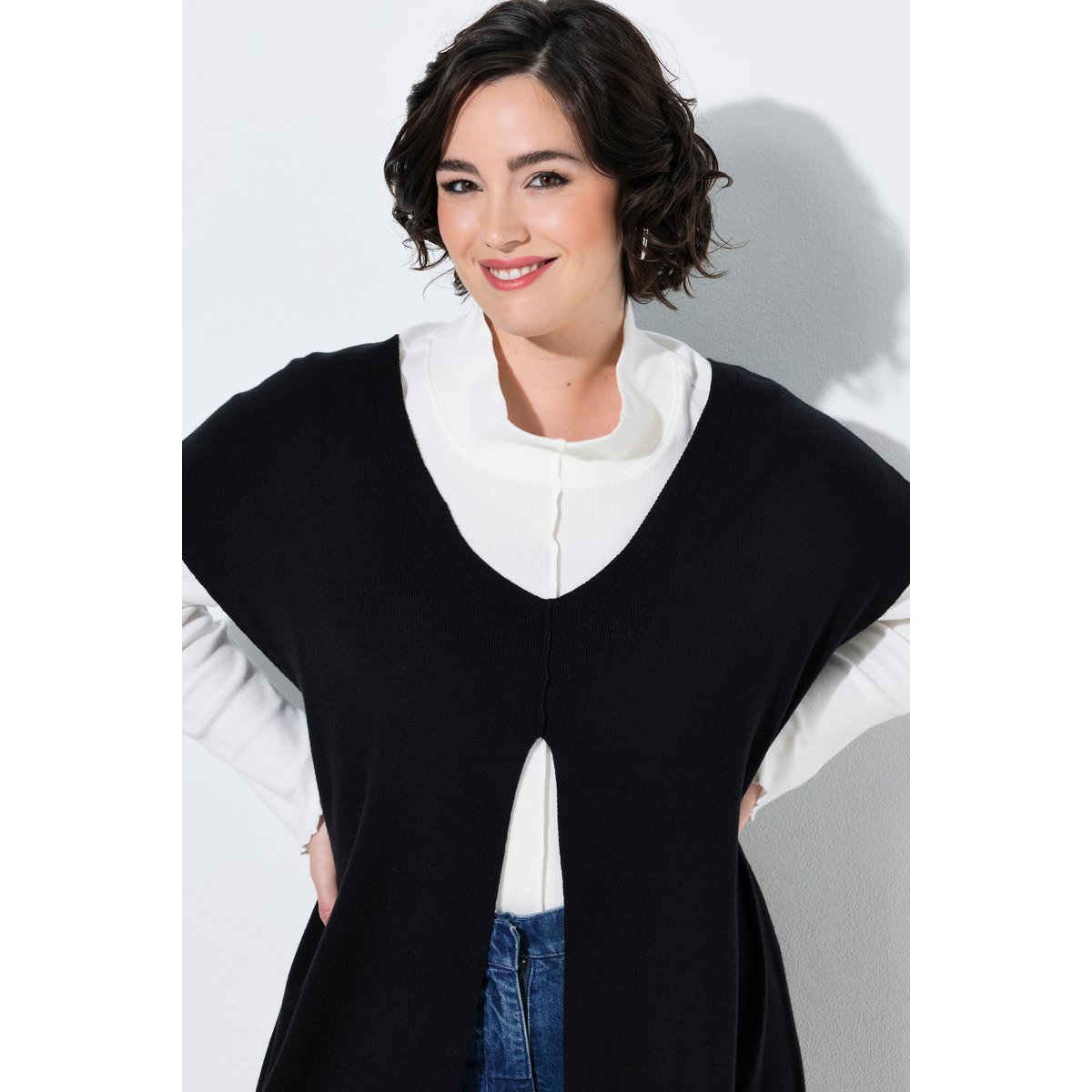 Pull long sans manches noir, ULLA POPKEN