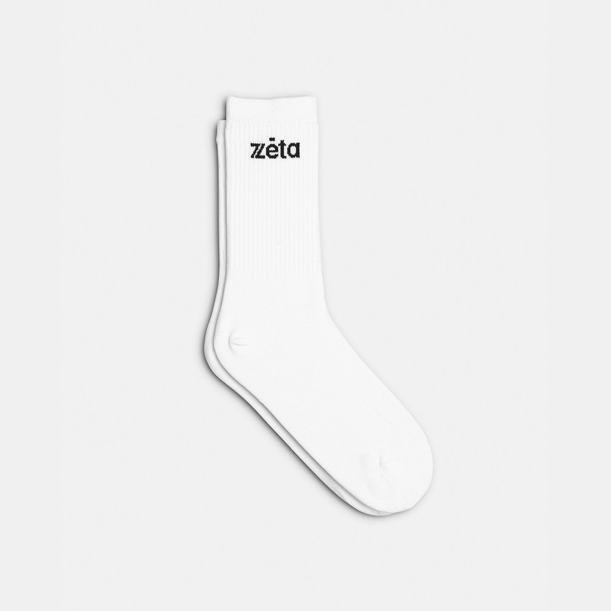 Chaussettes en coton bio blanc, ZETA