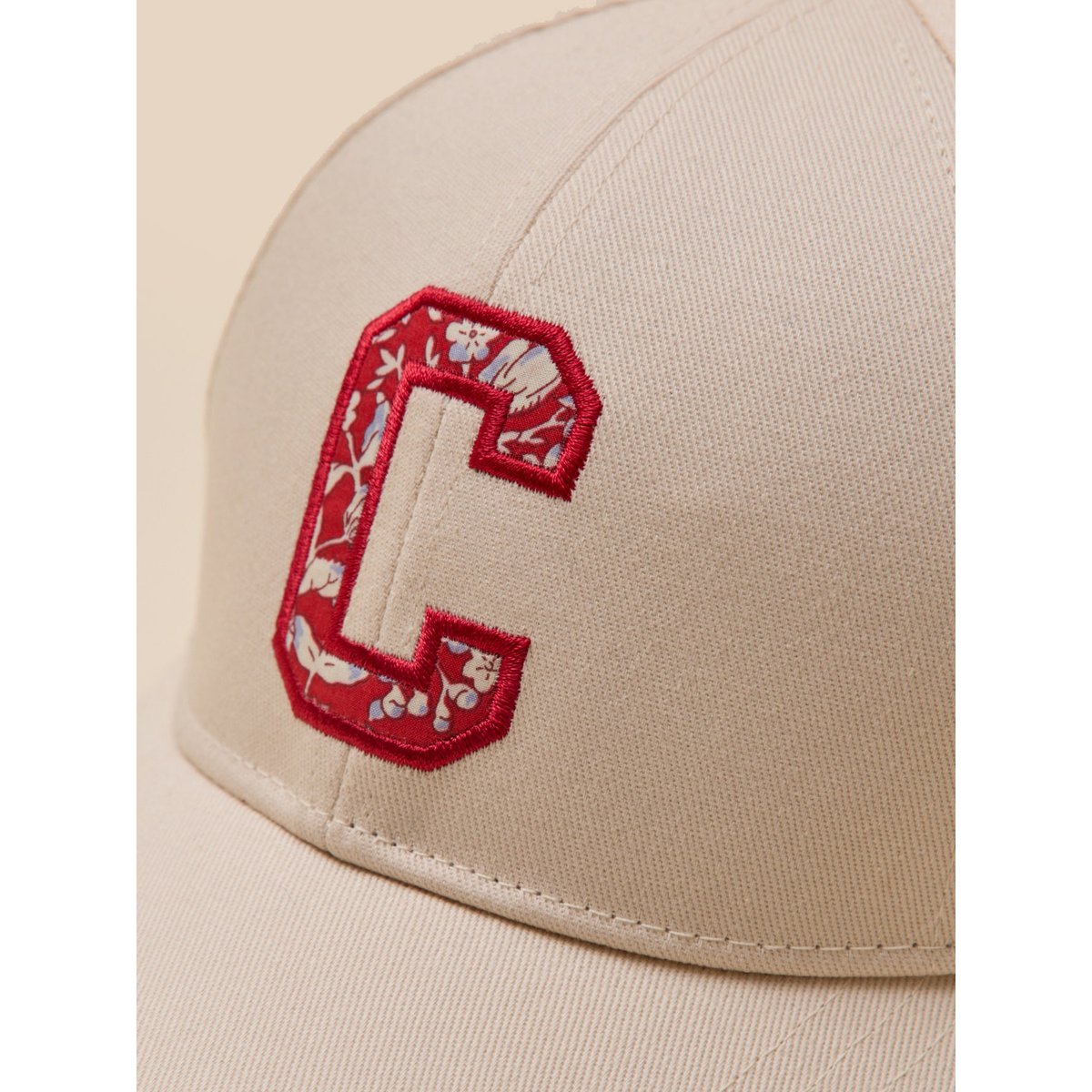 Casquette C en tissu Liberty ecru, CYRILLUS