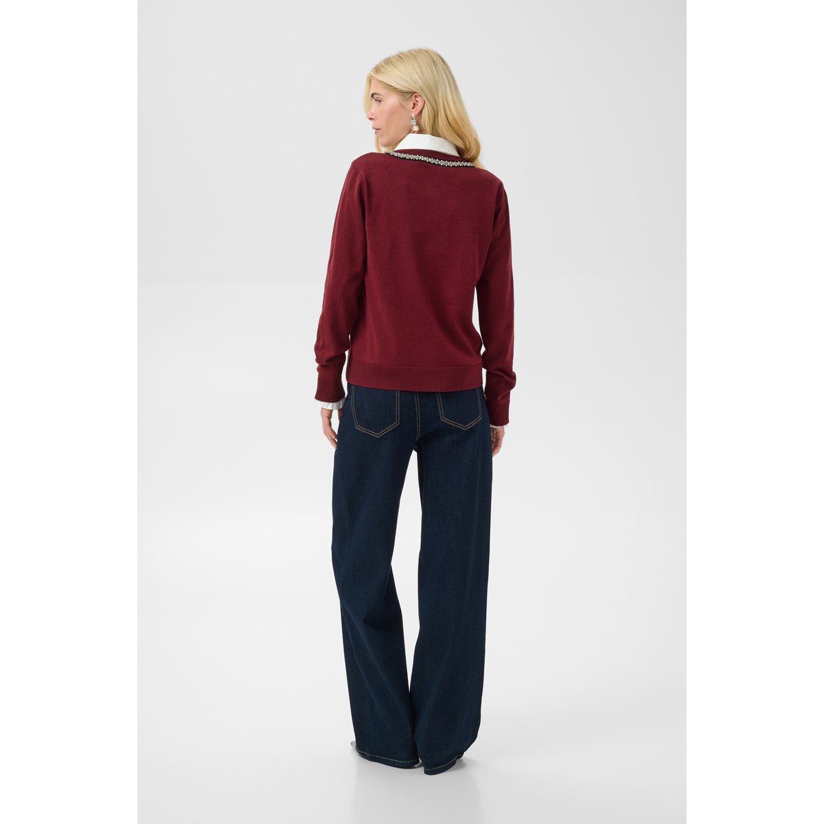 Cardigan manches longues rouge biking red, CULTURE