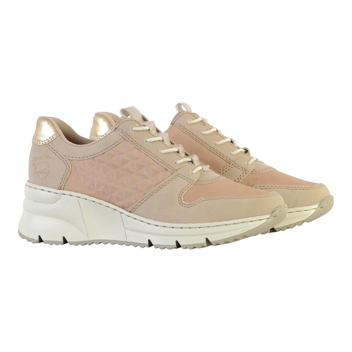 Basket Cuir Morelia beige, RIEKER