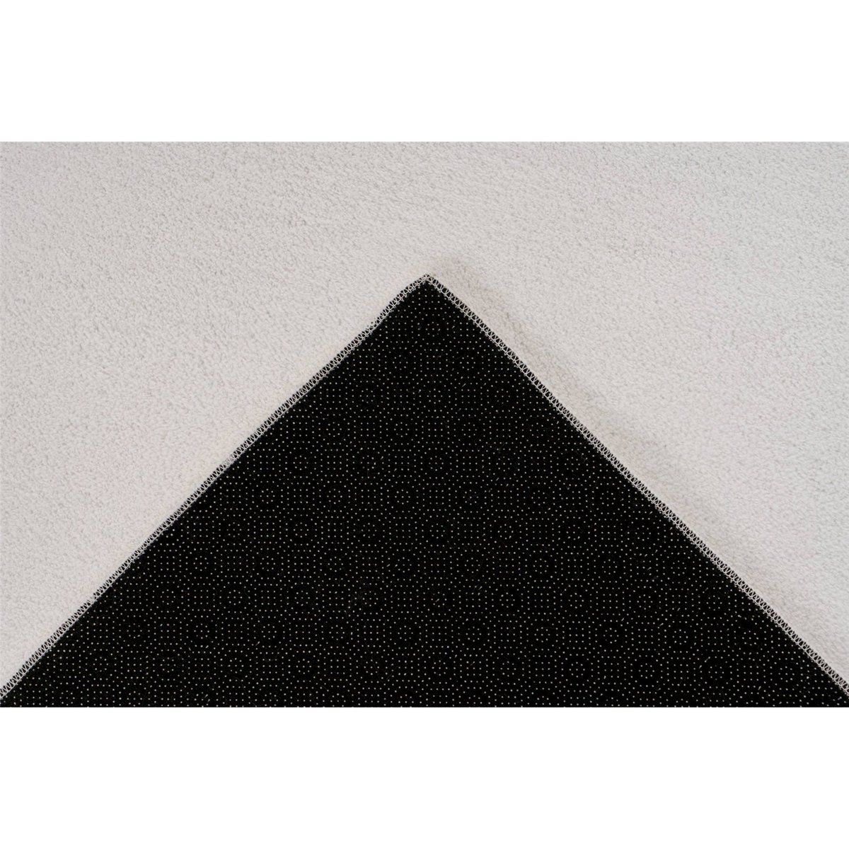 Tapis rectangulaire à poil court antidérapant blanc pur intemporel, ARTE ESPINA