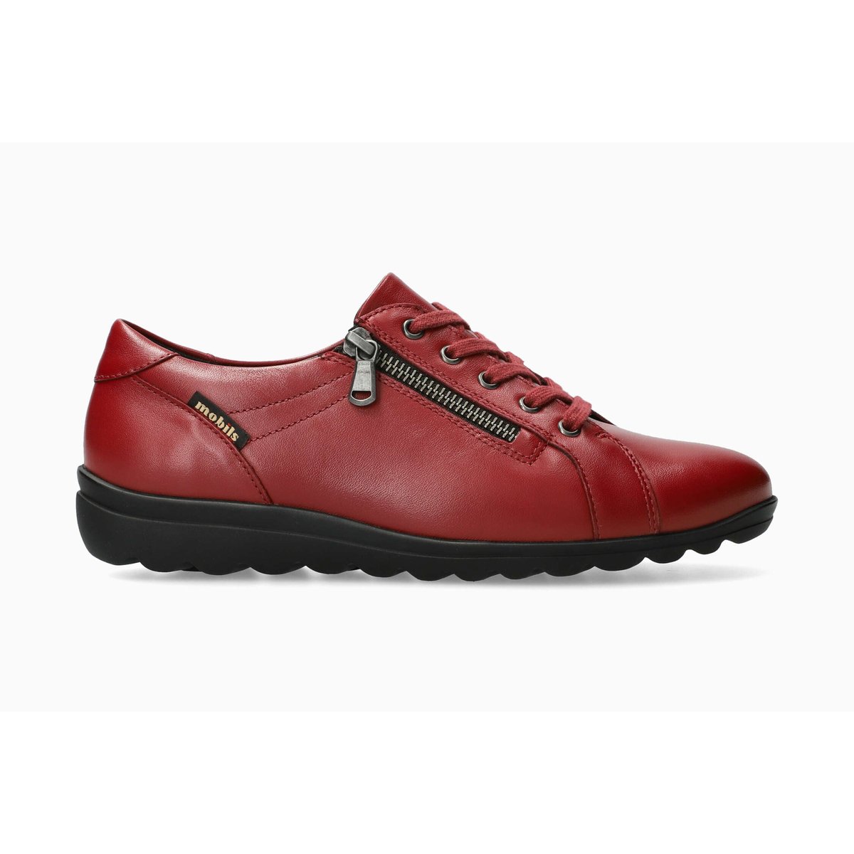 Baskets en cuir NYMA rouge foncé 5149, MEPHISTO