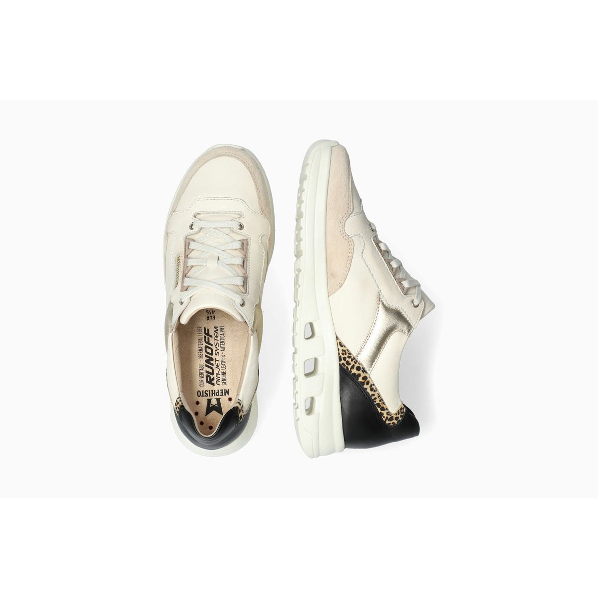 Baskets en cuir LORANE beige 5145, MEPHISTO
