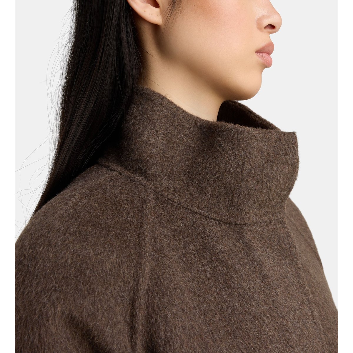 Manteau long droit orage double face marron, JODHPUR