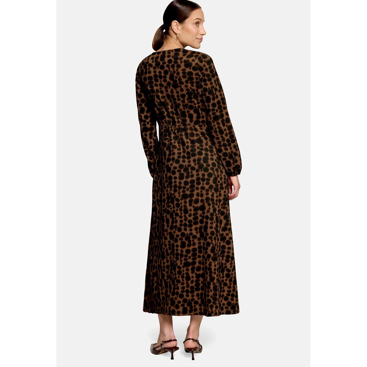 Robe en jersey à imprimé brown/black, ZERO