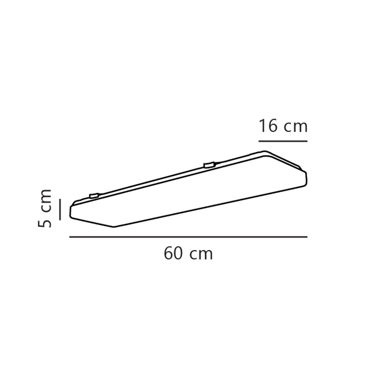 Réglette LED Ultrafine et Rectangulaire pour cuisine/garage en plastique, TRENTON blanc, NORDLUX