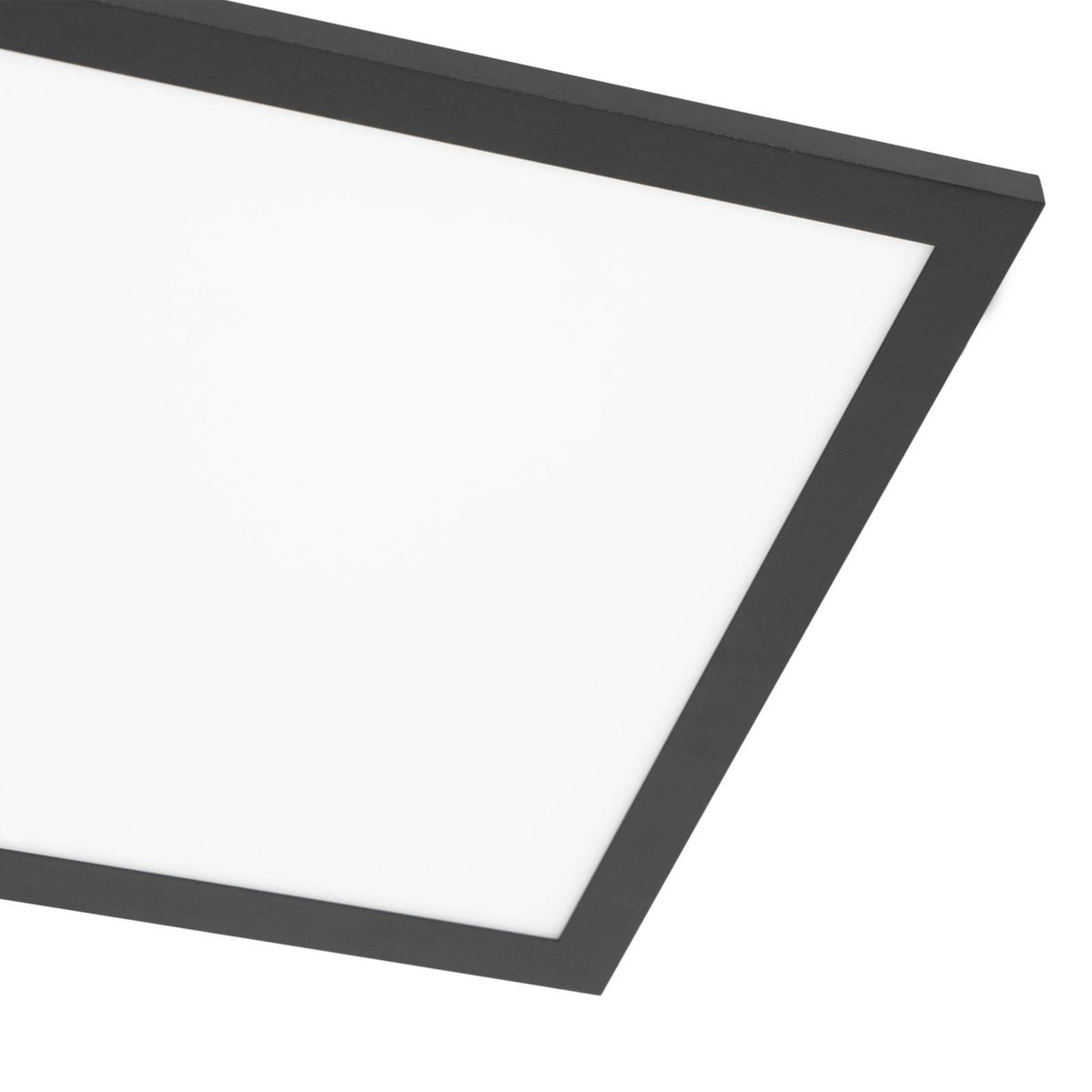 Plafonnier moderneLED, Lamin noir, blanc, LINDBY