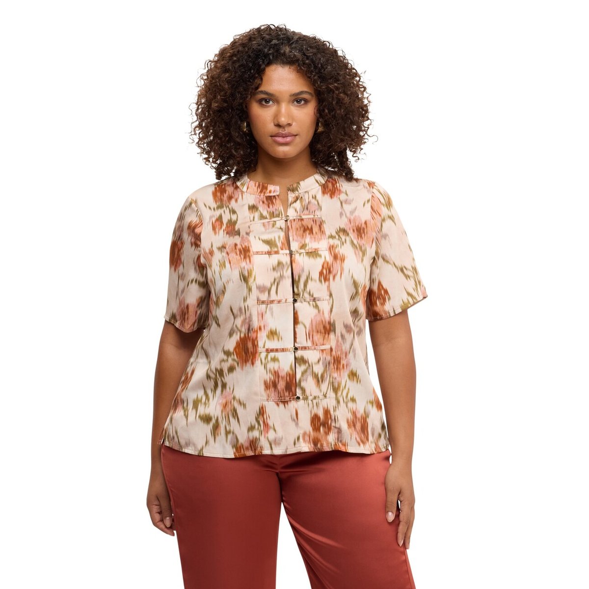 Blouse imprimée beige, FIORELLA RUBINO