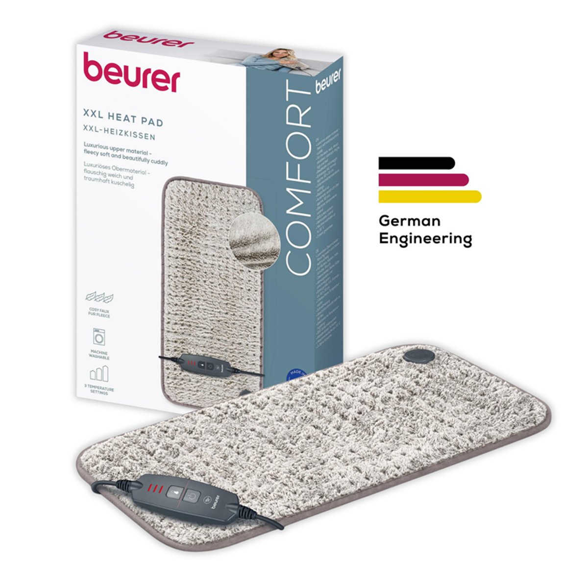 Coussin chauffant HK 126 XXL - Nordic Taupe couleur unique, BEURER