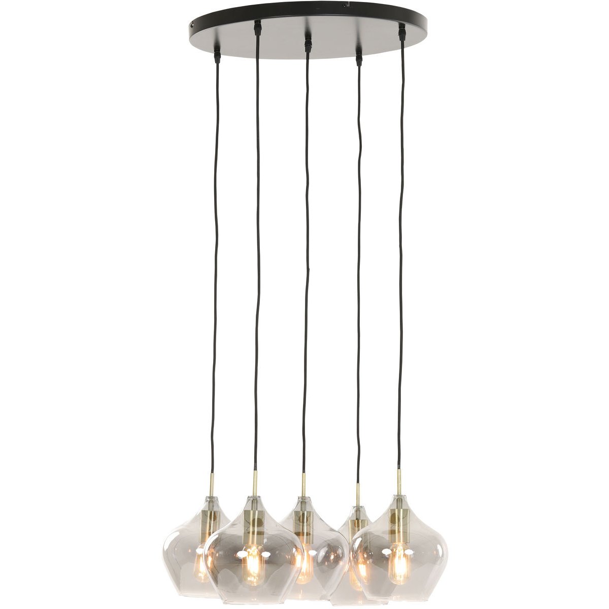 Suspension 5L 104x20x120 cm RakelL antique+smoke Light & Living bronze antique, ZAGO