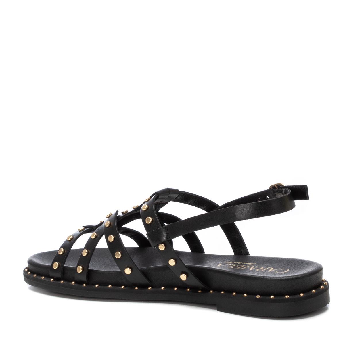 Sandale Plaine Boucle noir, CARMELA