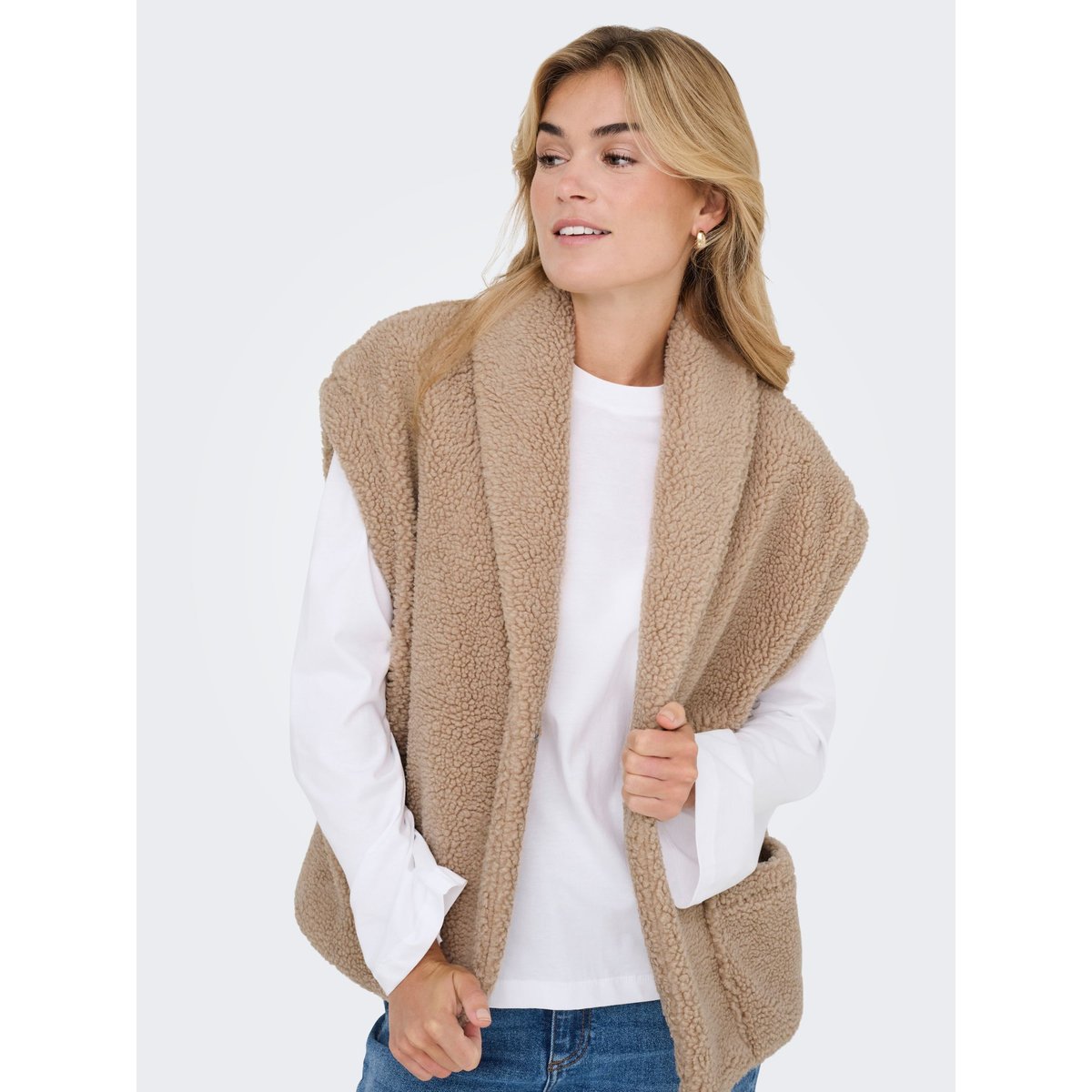 Gilet En Peluche stucco, JDY