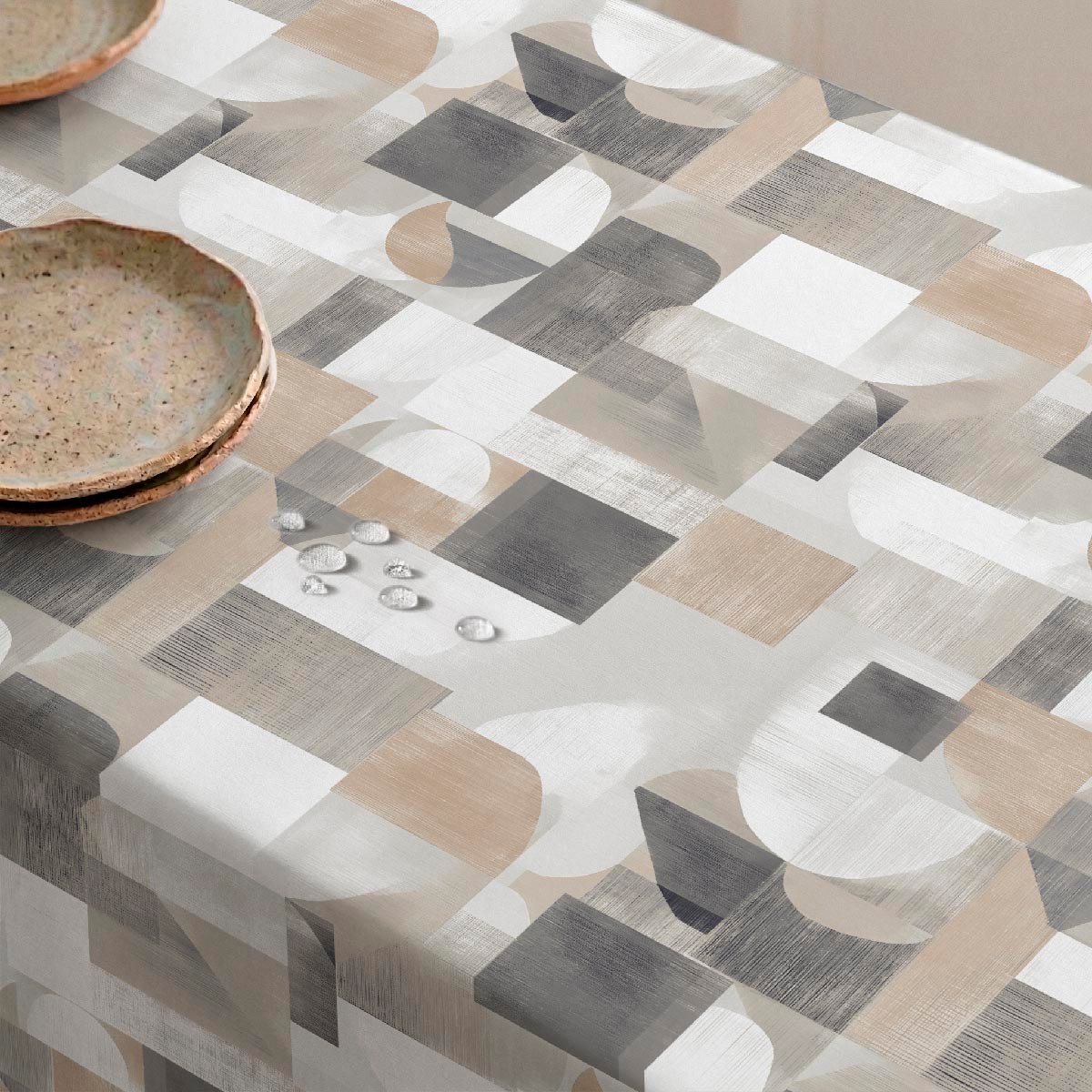 Nappe anti-taches Launch - 100% coton - beige, NAF NAF HOME