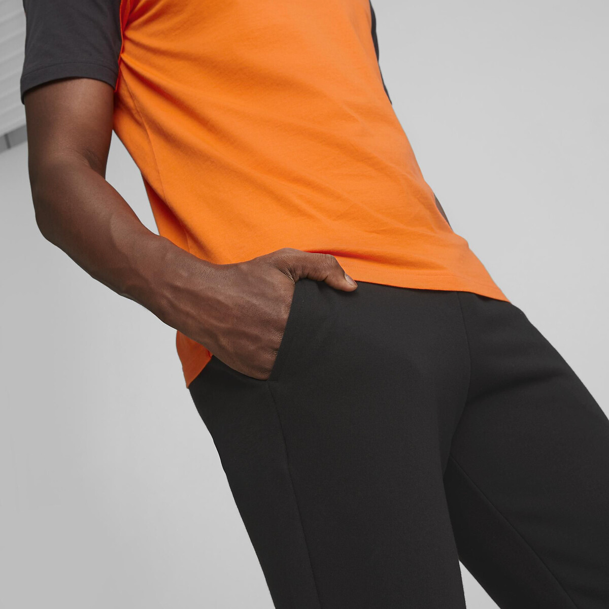 Pantalon de survêtement Colorblock noir/orange, PUMA