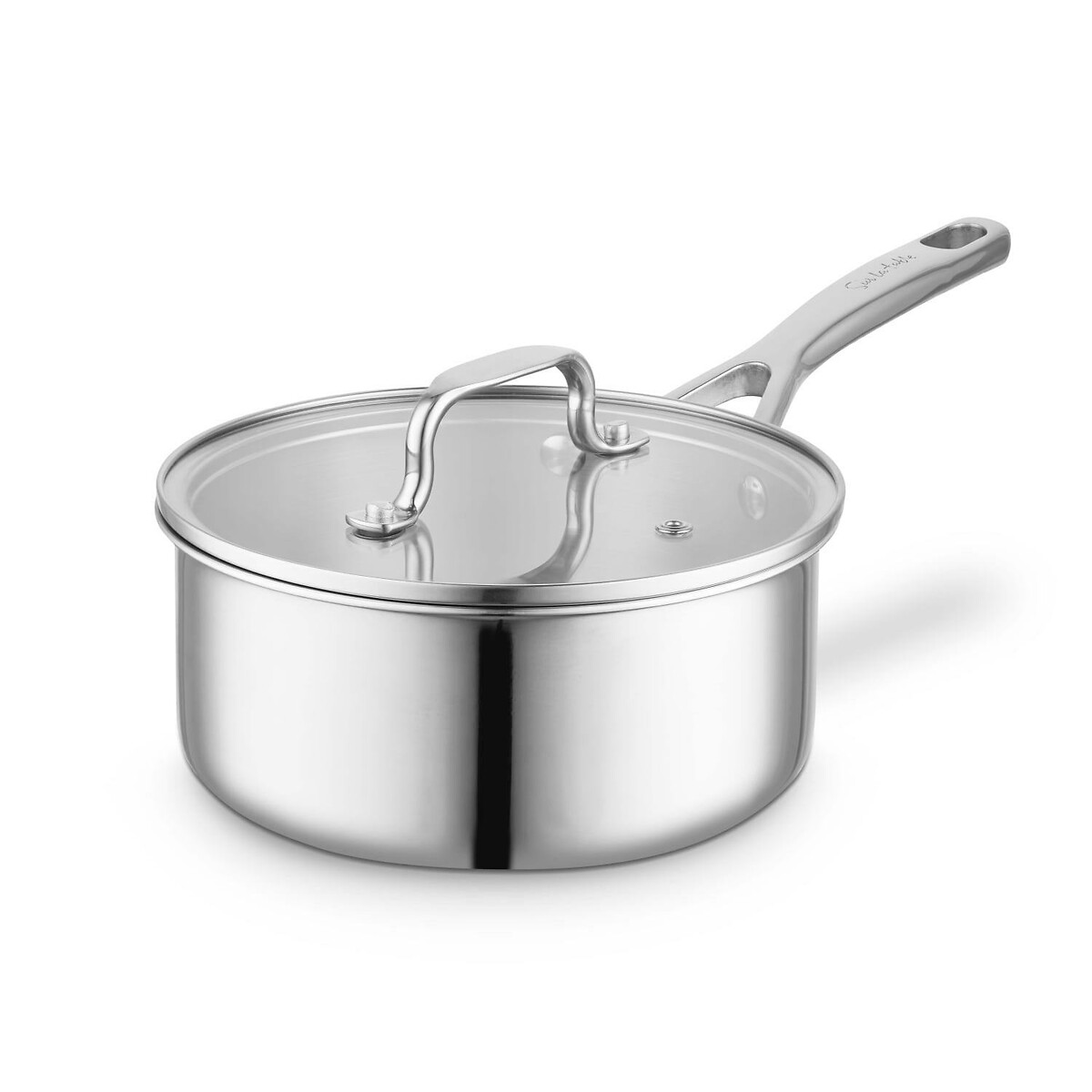 20cm SLT Core Tri-ply Saucepan with Lid silver-coloured, SUR LA TABLE