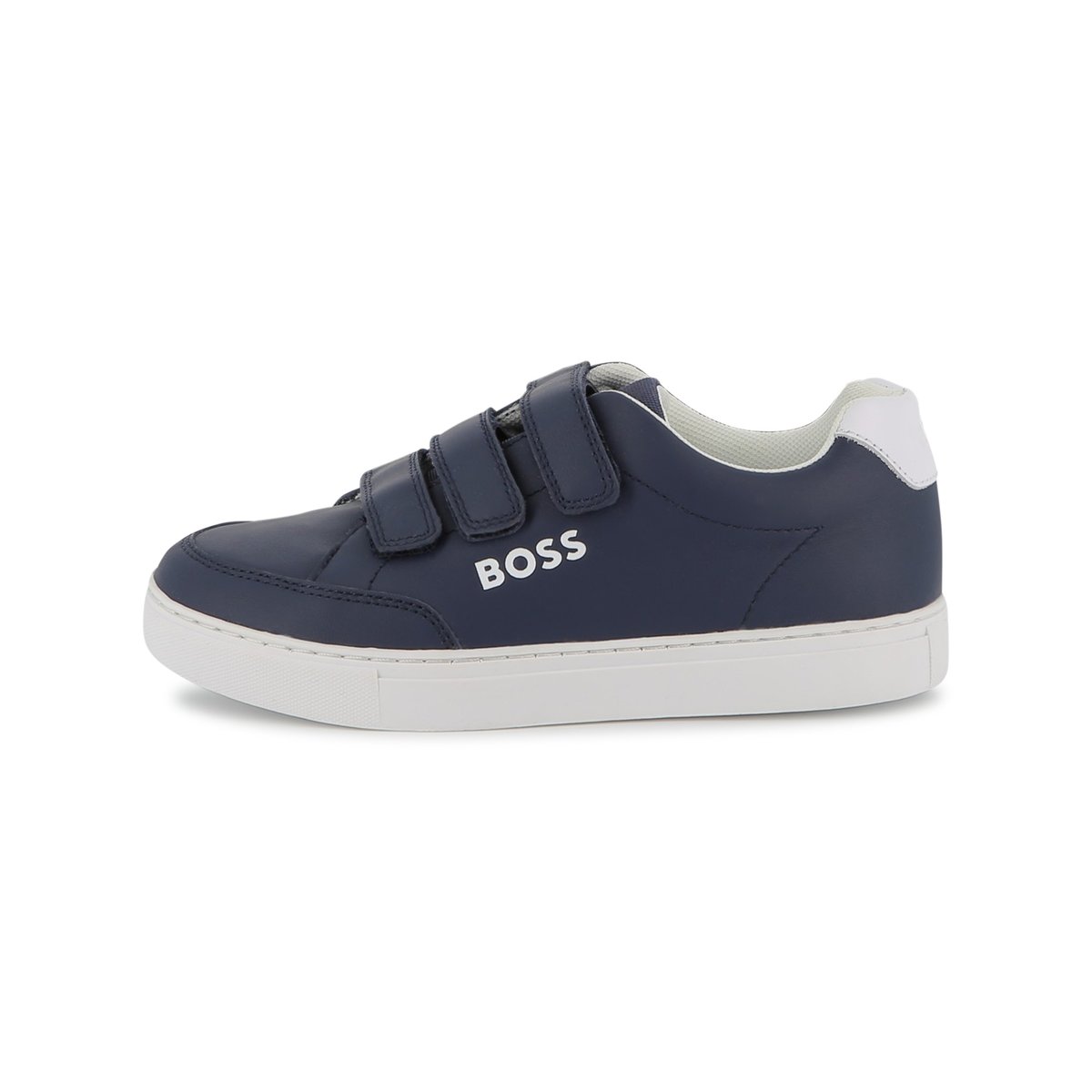 Sneakers in pelle bovina bleu cargo, BOSS KIDSWEAR