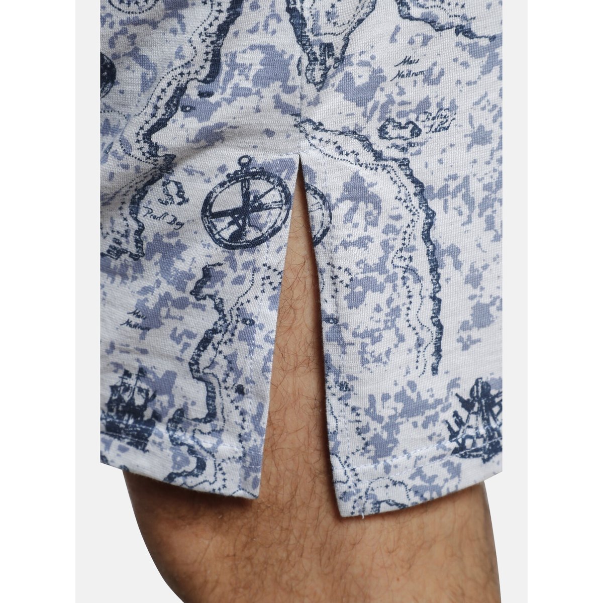 Chemise de nuit UNNI bleu à dessin, JAN VANDERSTORM