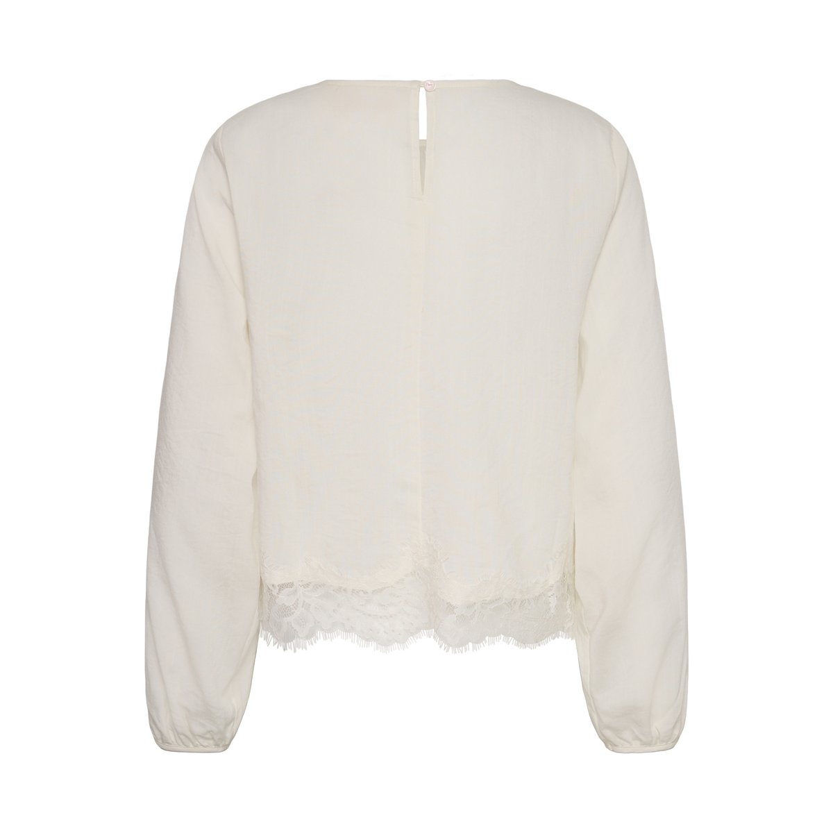 Blouse à manches longues blanc eggnog, CREAM