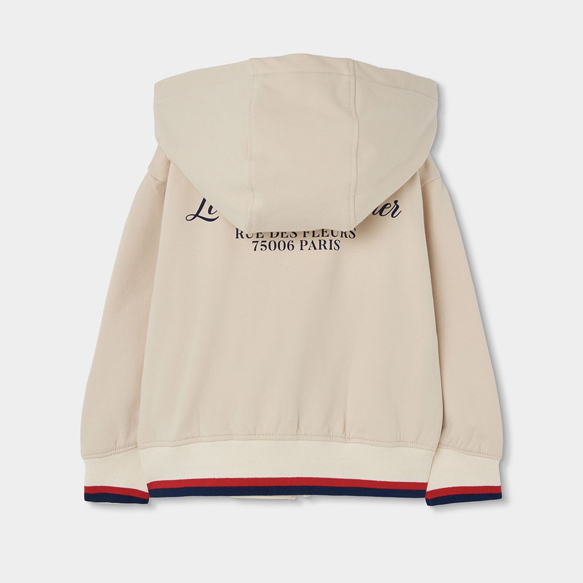 Veste en molleton fille à capuche blanc, BOBOLI