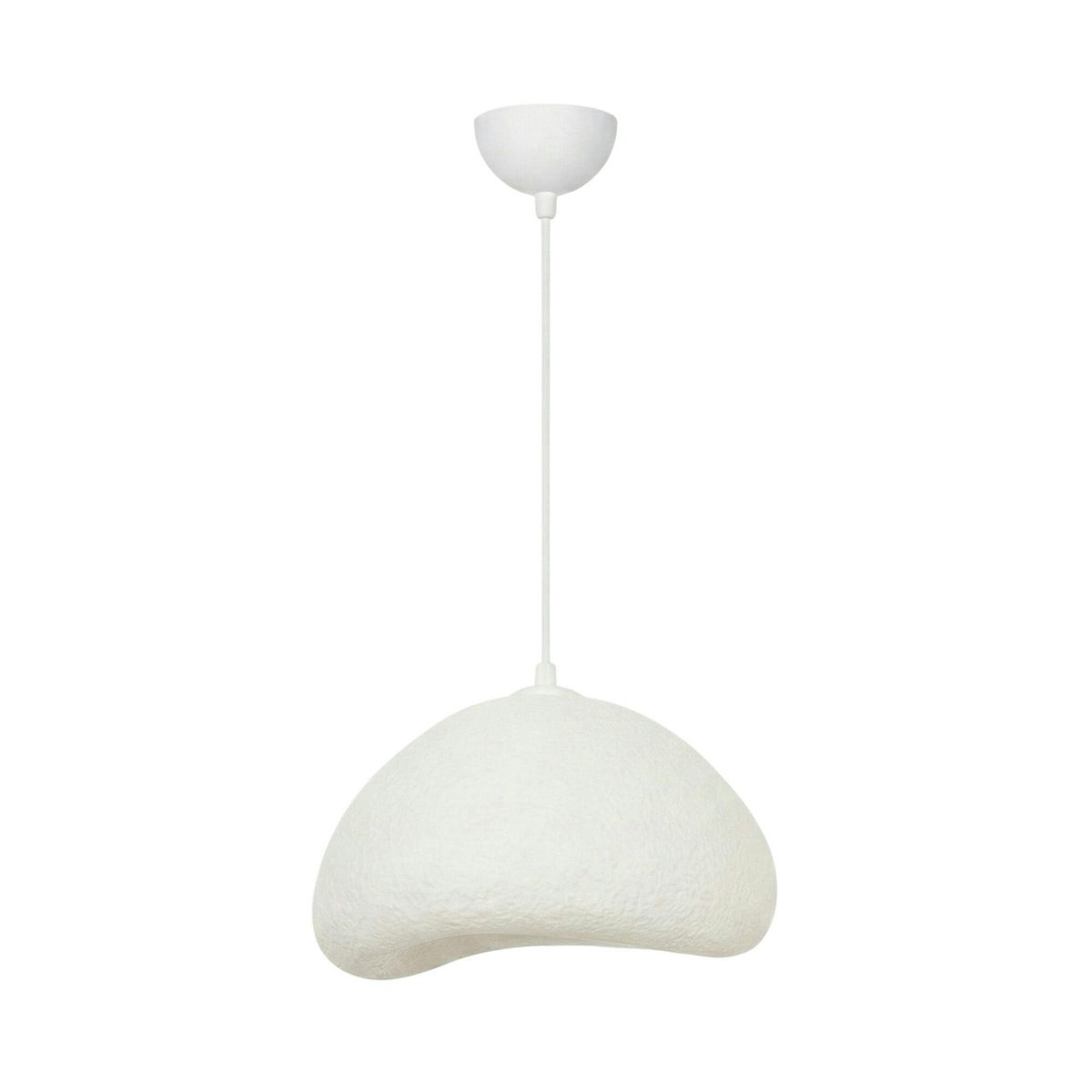 Suspension chambre blanche design organique 30 cm NOXIS blanc, PIER IMPORT