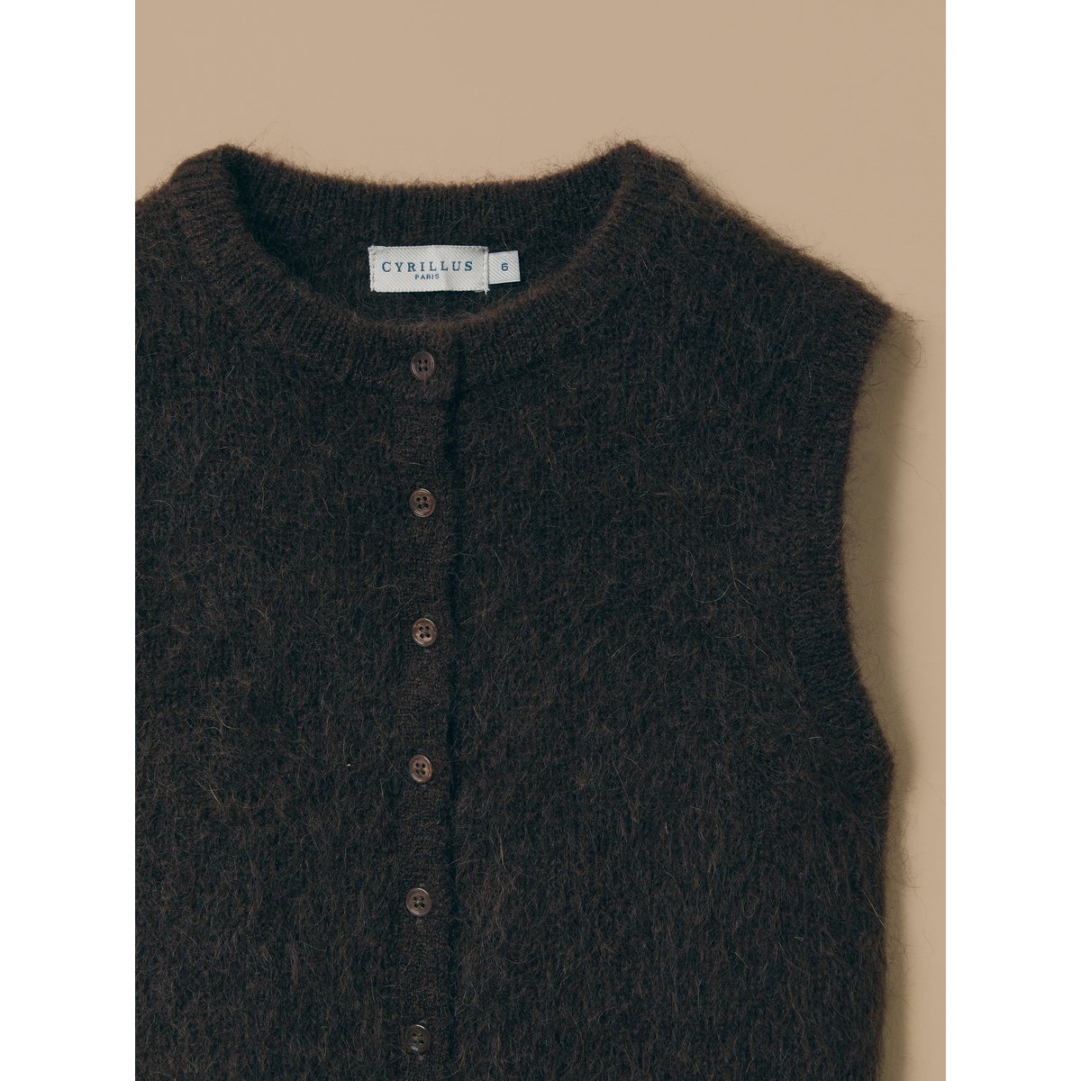 Cardigan sans manches doux marron, CYRILLUS