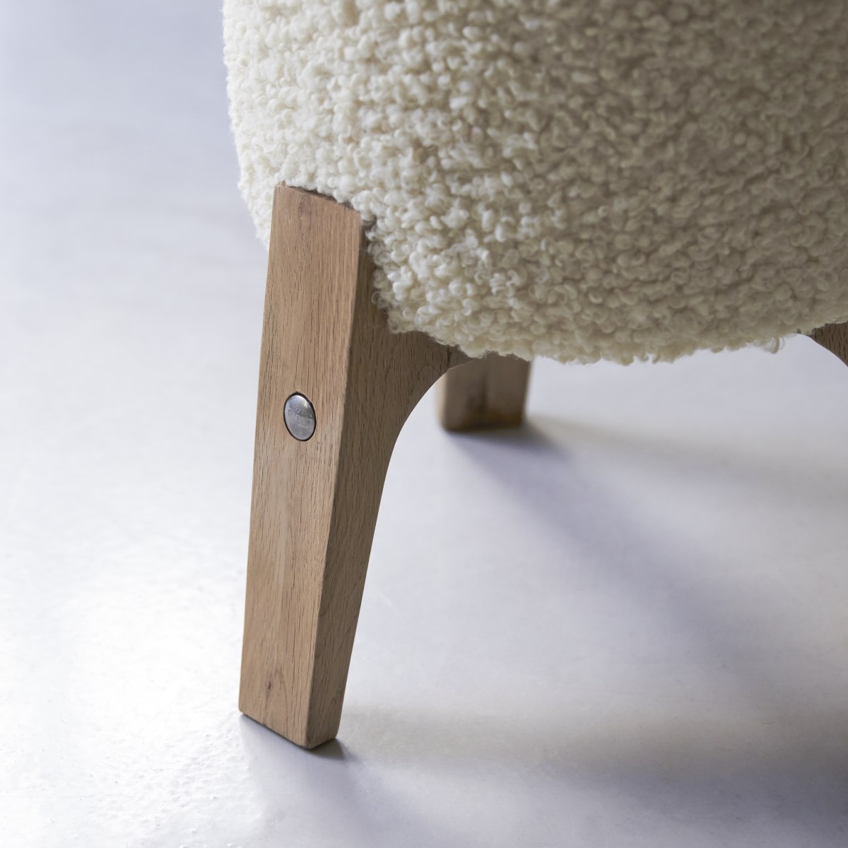 Pouf en Tissu, DRUM blanc, TIKAMOON