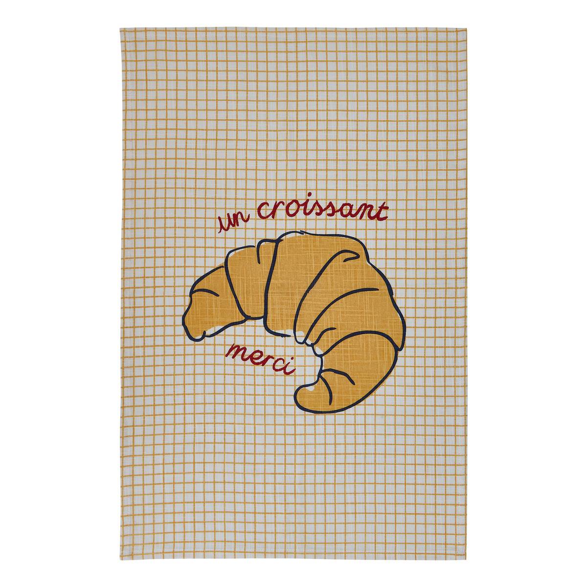 Lot de 3 torchons en coton FRA blanc, ATMOSPHERA