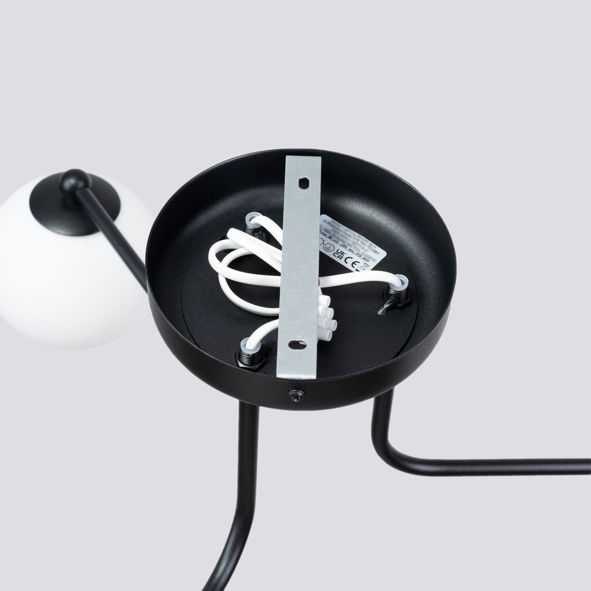 Lustre Acier Noir/Blanc G9 3 Astral noir, EDEN