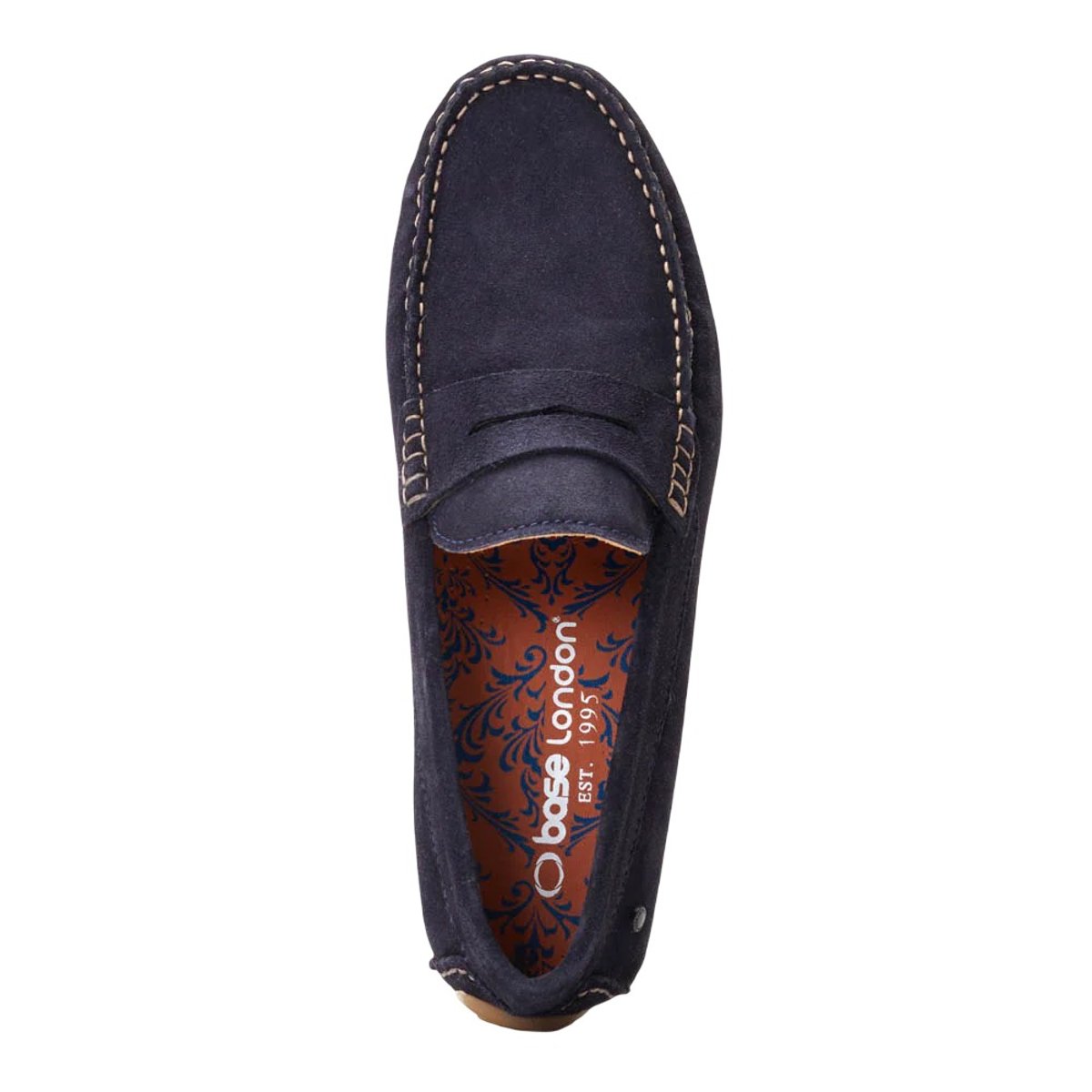 Mocassins COLLINS DRIVER bleu marine, BASE LONDON