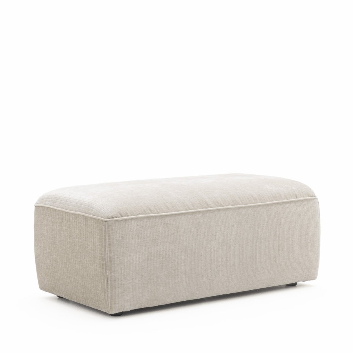 Pouf pour canapé modulable en velours côtelé - NOOR écru, DRAWER