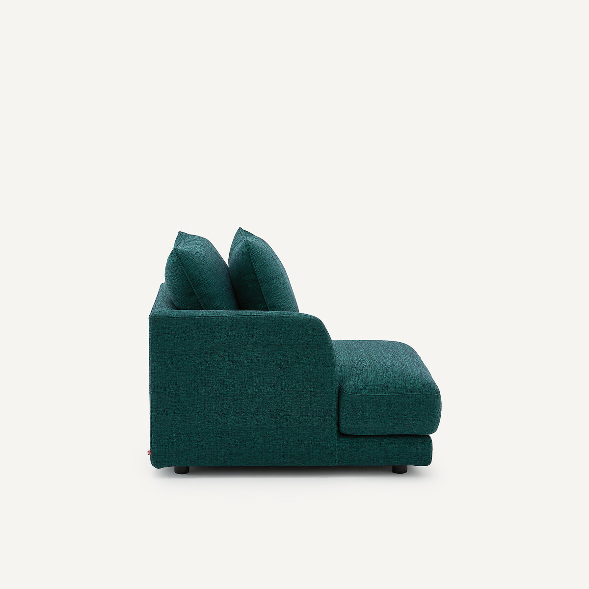 Linkes Sofa-Halbmodul, kombinierbar, aus meliertem Stoff, TIBERIO dunkelgrün, AM.PM