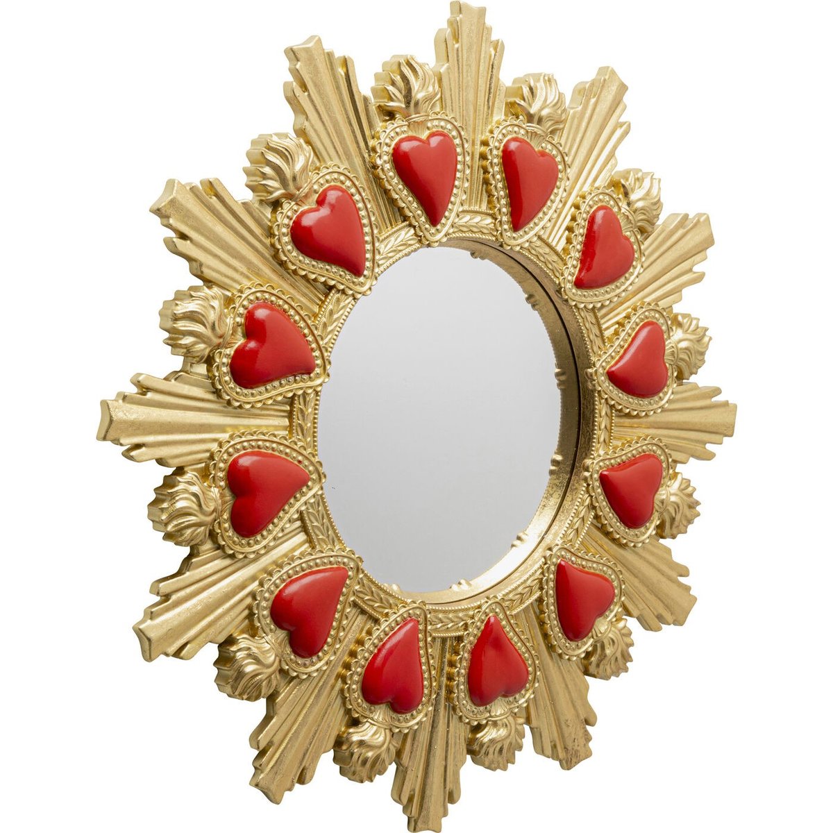 Miroir coeurs enflammés multicolore, KARE DESIGN