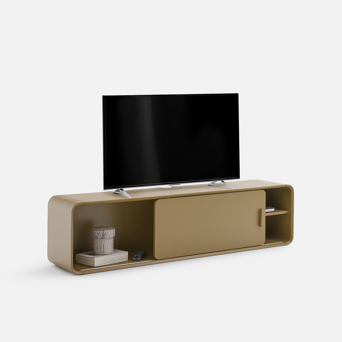 Mobile TV sospeso laccato opaco, lunghezza 140 cm, REDAG kaki, LA REDOUTE INTERIEURS