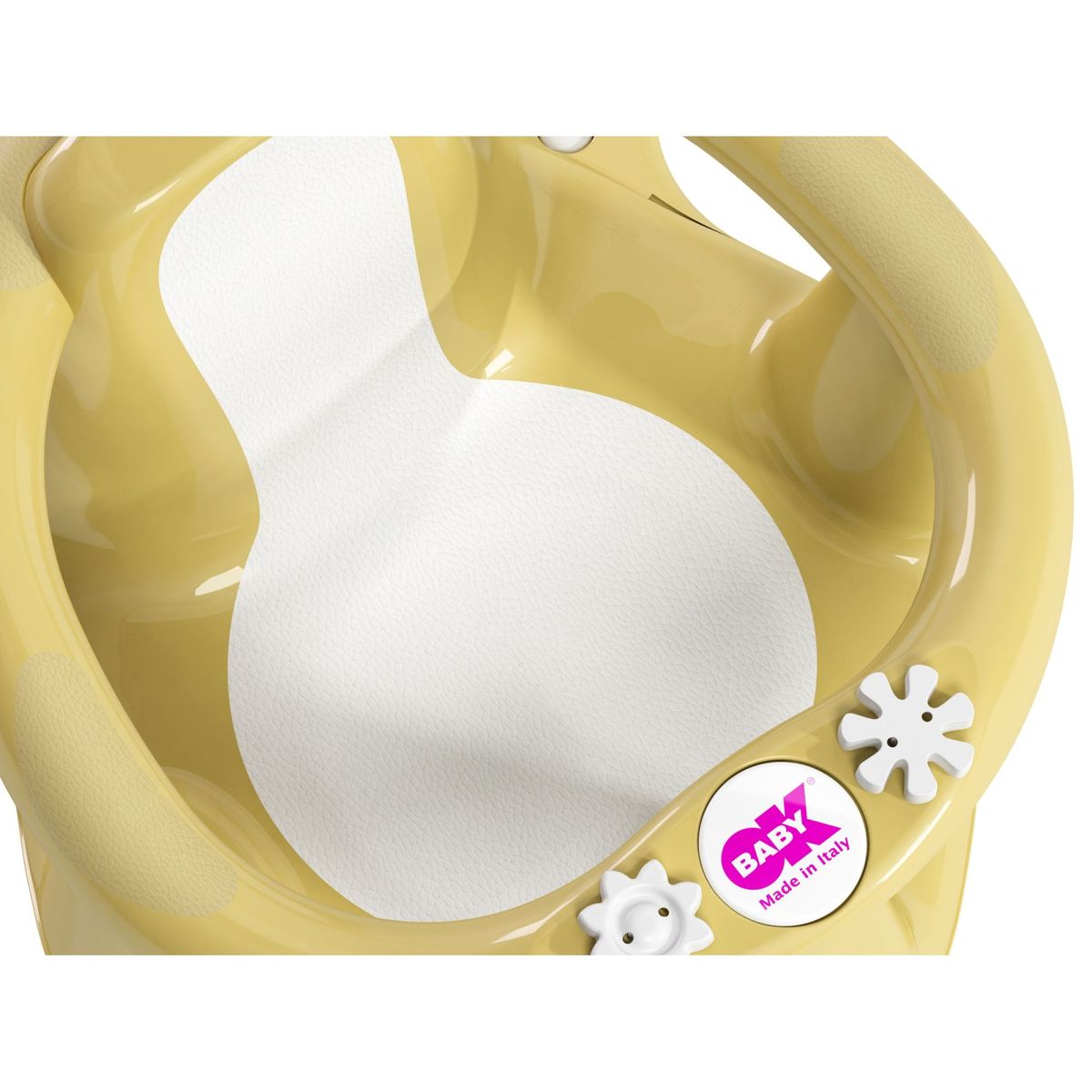 Anneau de bain jaune couleur unique, OK BABY