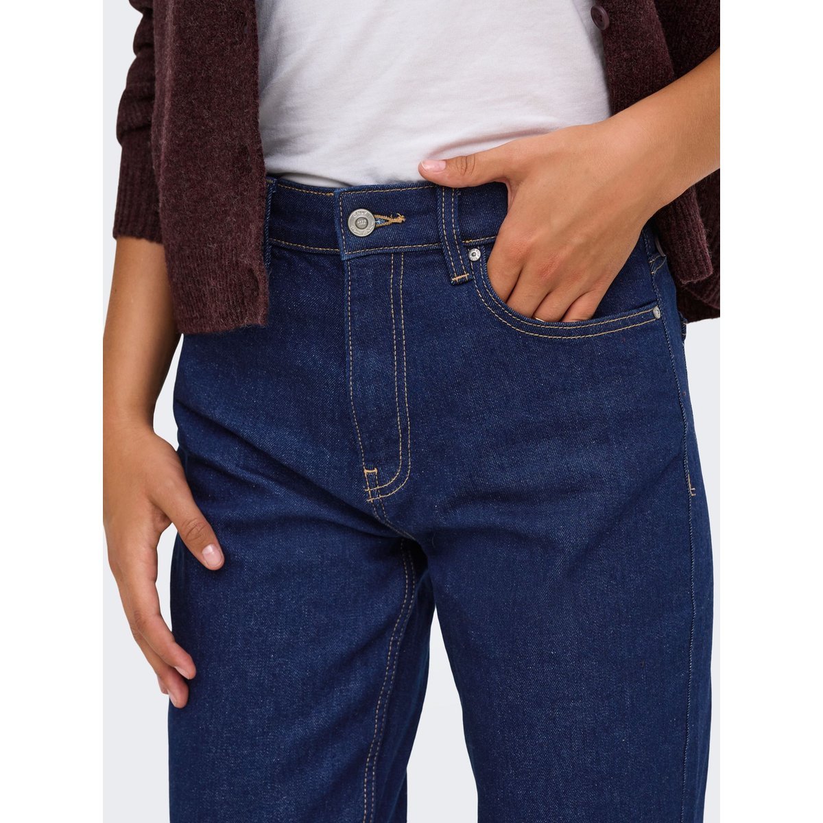 Jean Coupe Droite dark blue denim, ONLY