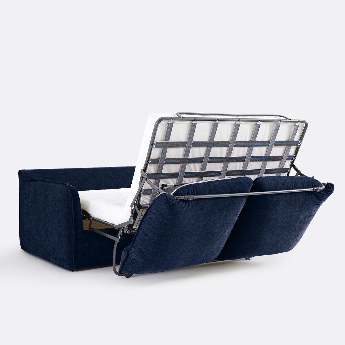 Canapé convertible, 2 ou 3 places, déhoussable, polyester chiné, ODNA bleu nuit, LA REDOUTE INTERIEURS