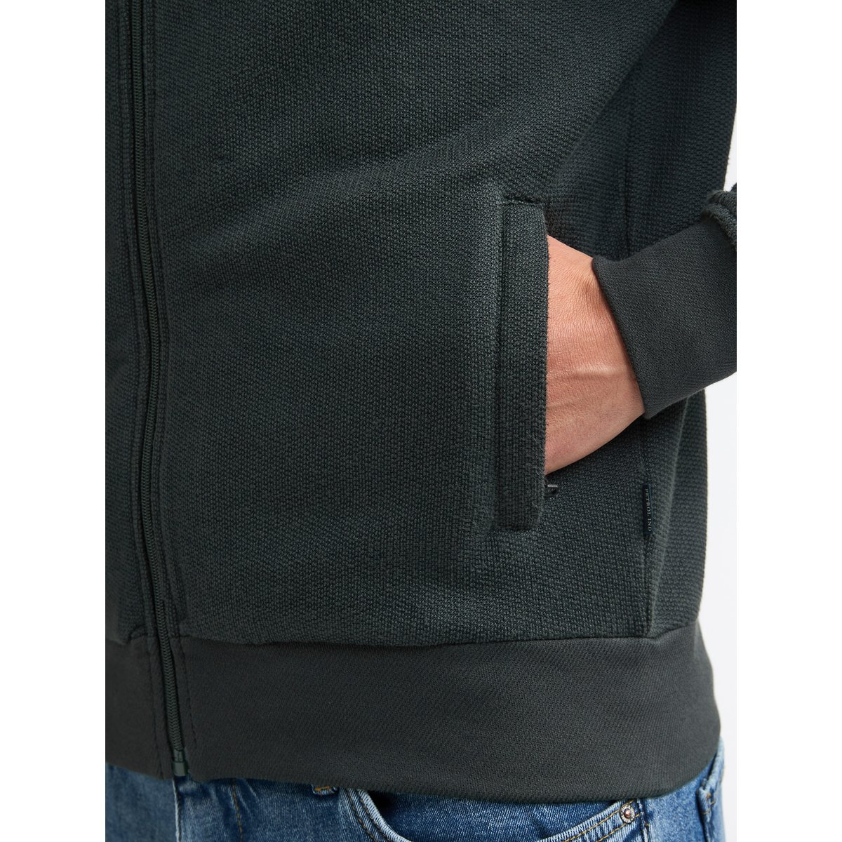 Sweat zippé en molleton forgeline vert deep green, PETROL INDUSTRIES