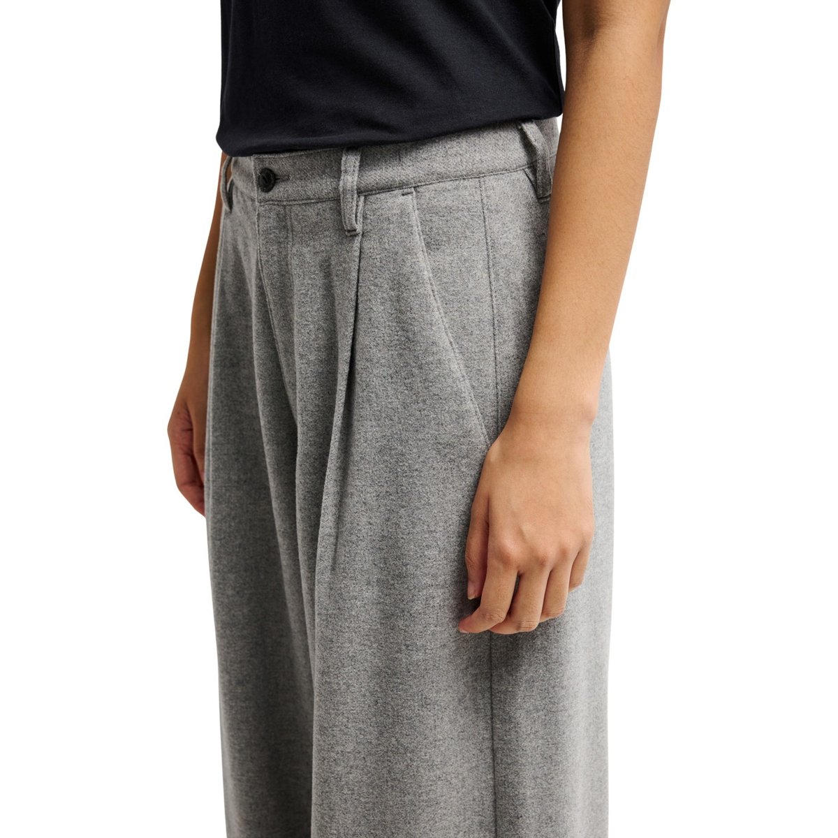 Pantalon à plis WOOL gris grey heather, QUIKSILVER