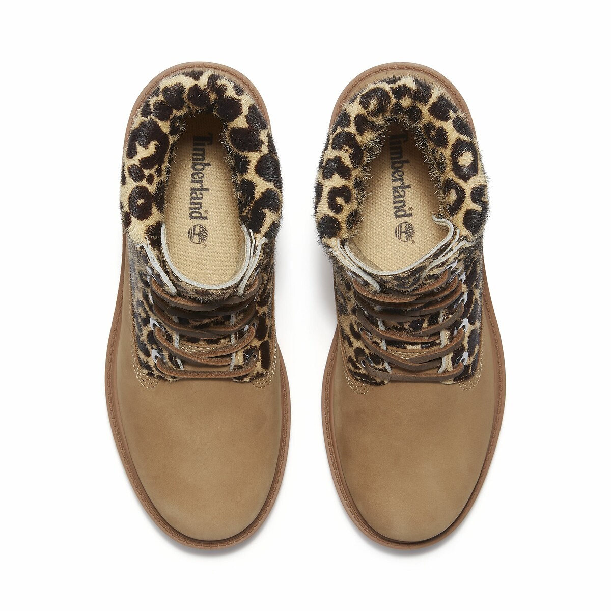 Premium Boot Ankle Boots with Lace-Up Fastening beige/leopard print, TIMBERLAND