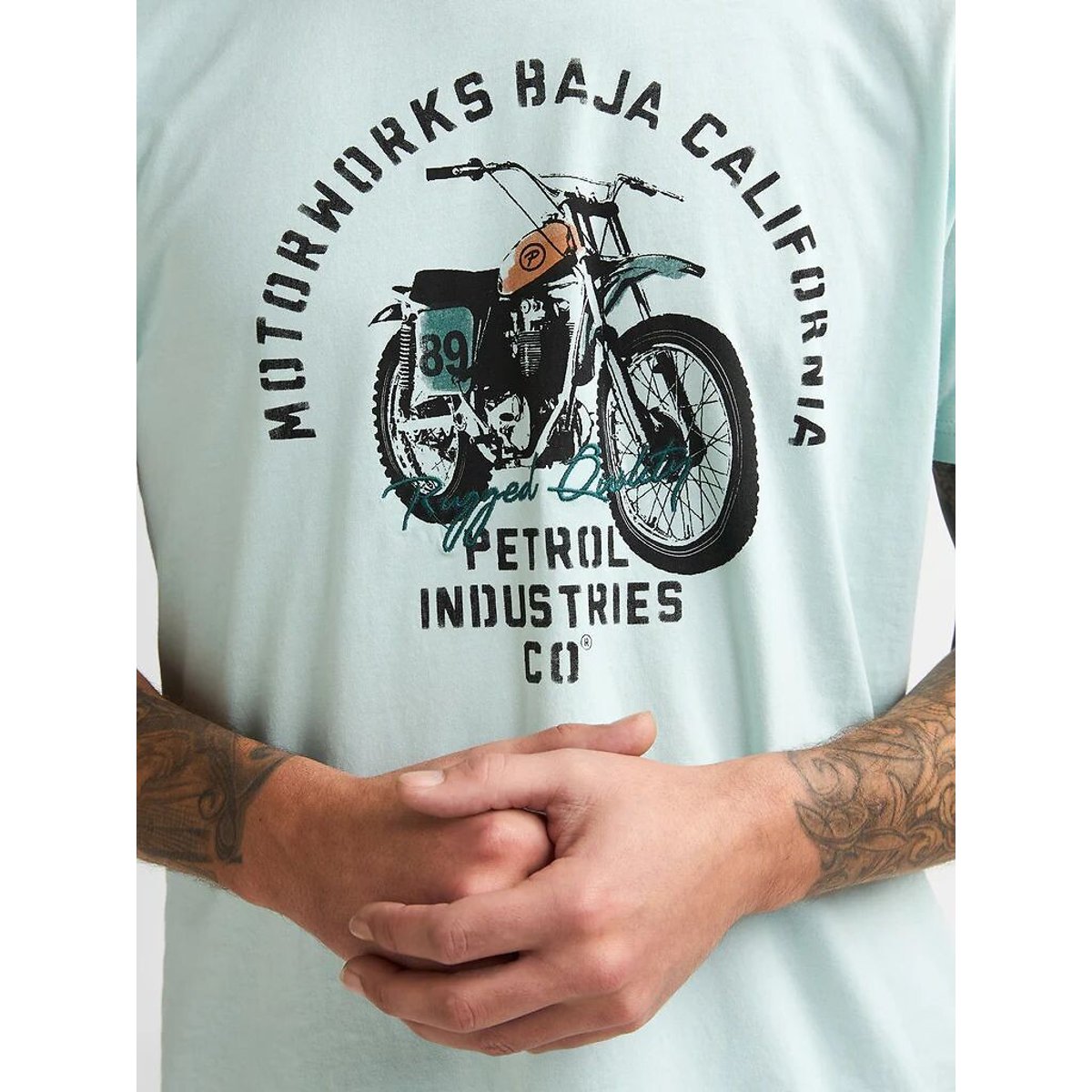 T-shirt manches courtes vert menthe, PETROL INDUSTRIES