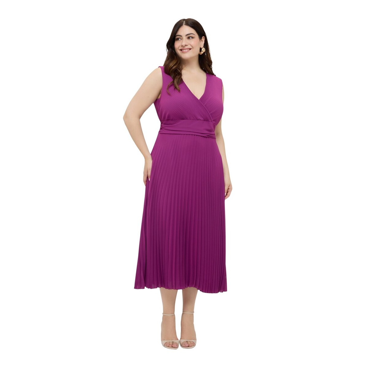 Robe Dream plissée rouge, FIORELLA RUBINO