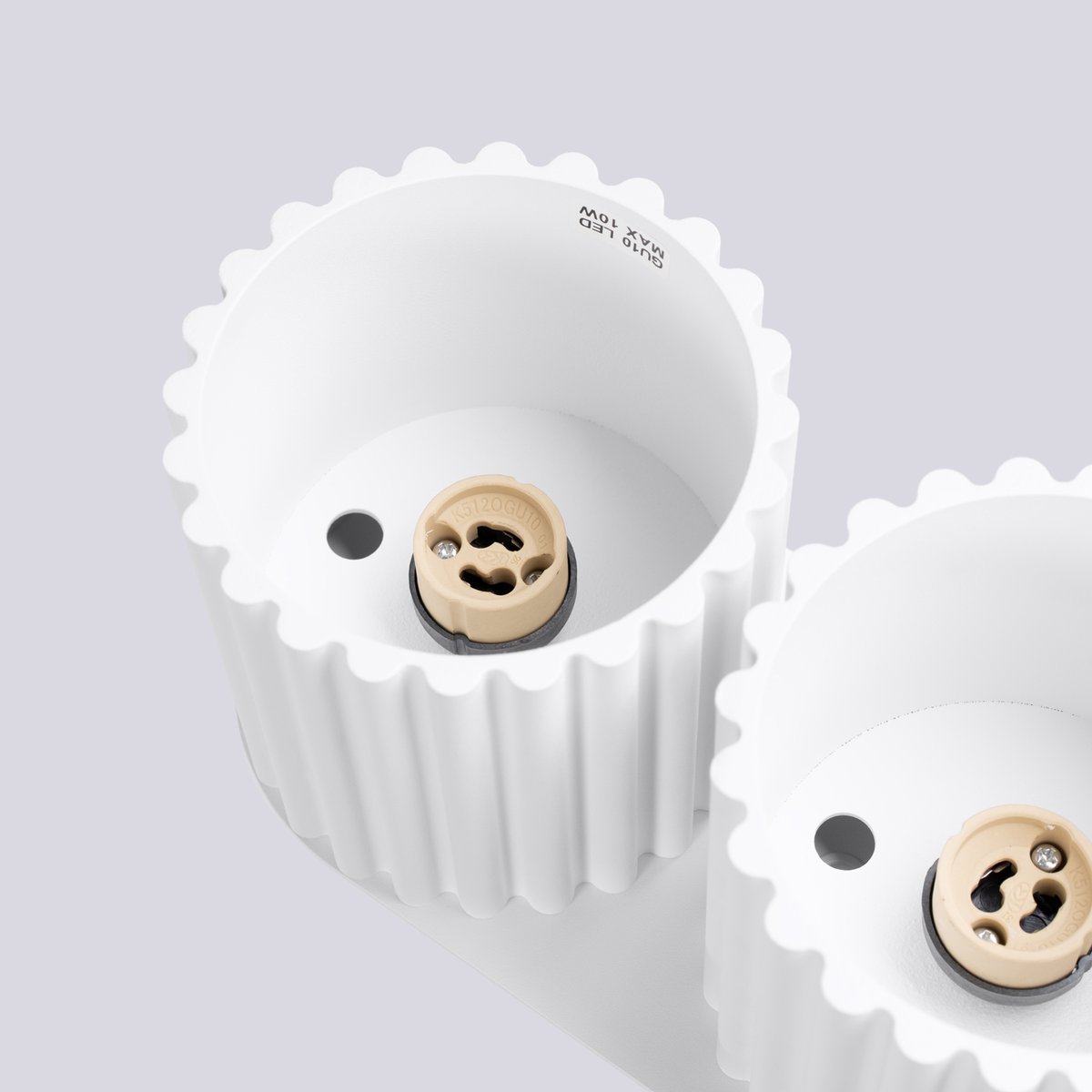 Plafonnier Aluminium Blanc GU10 2 Aura blanc, EDEN