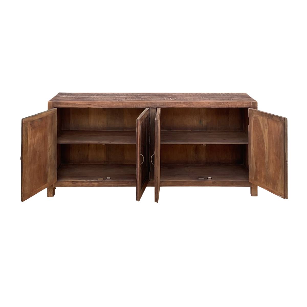 Buffet 4 portes en bois recyclé INDRA bois foncé, MADE IN MEUBLES