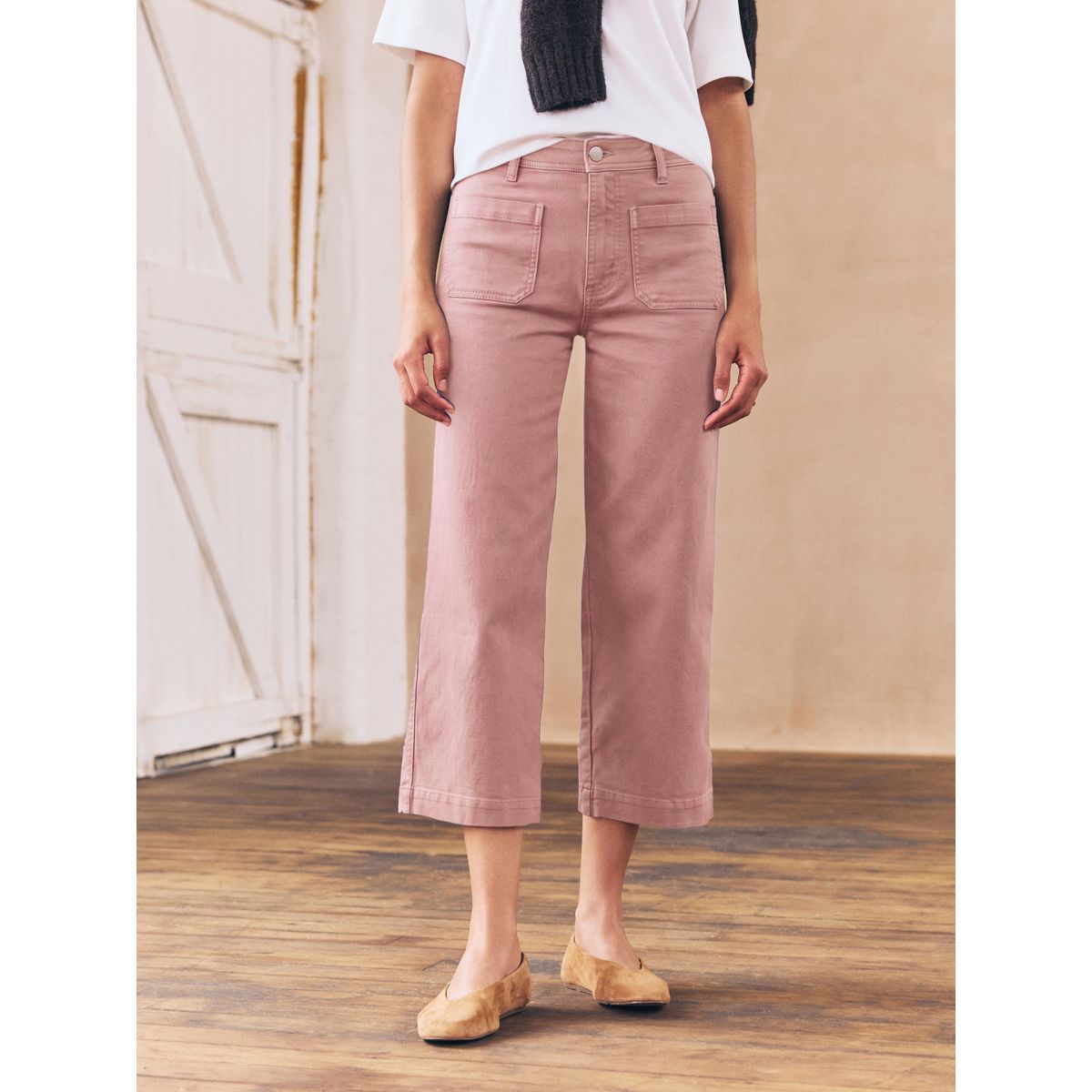 Jean court poche plaquée rose, NEXT