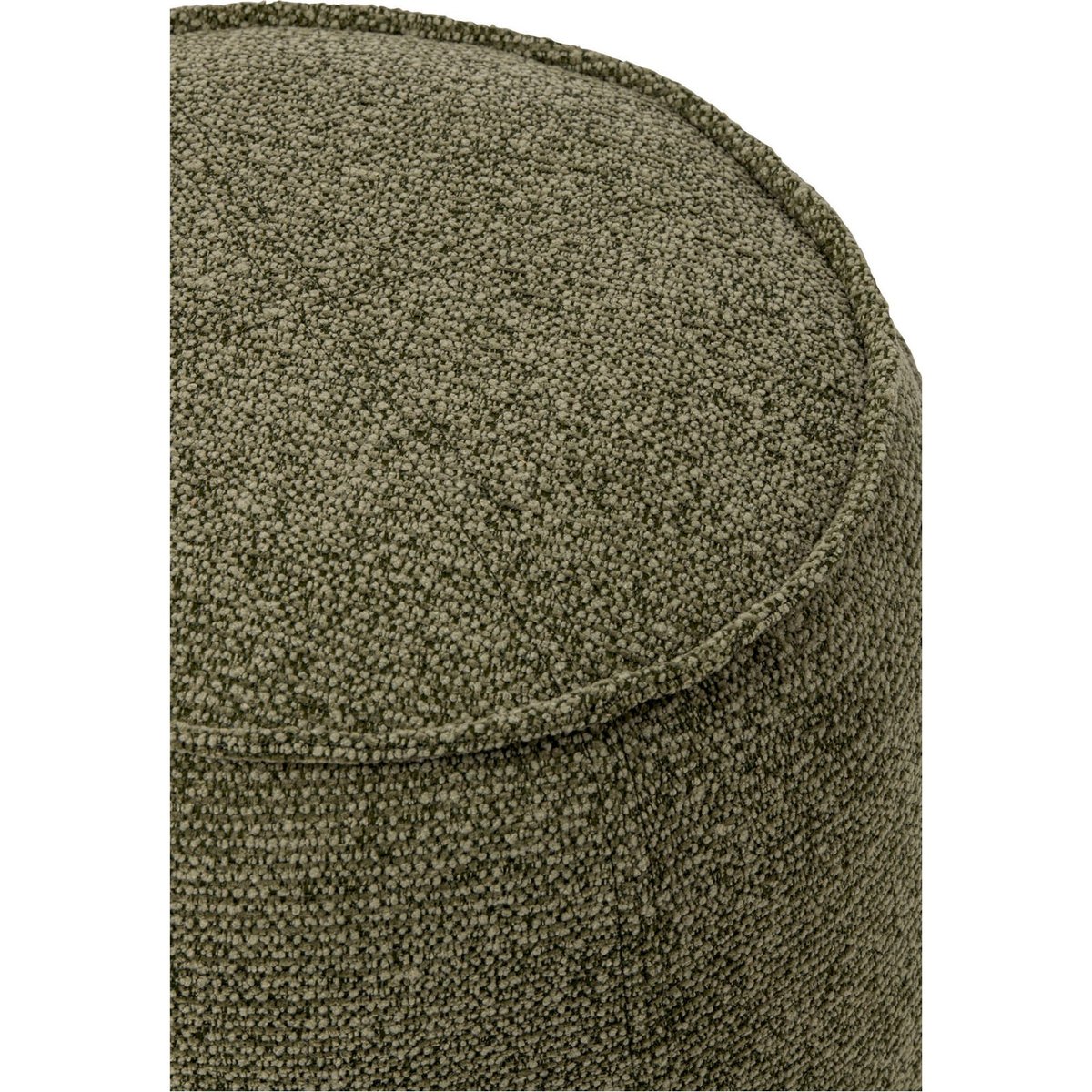 Pouf rond en tissu texturé vert, RECOLLECTION