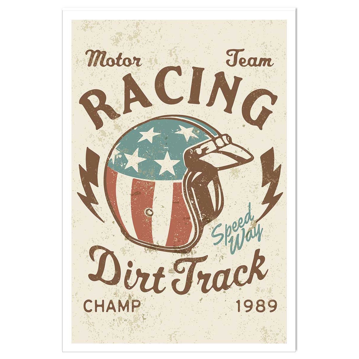Affiche vintage motor racing affiche seule, HEXOA